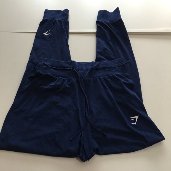 Gymshark Womens Joggers Sweatpants Size XS Belted Blue - Picture 1 of 9